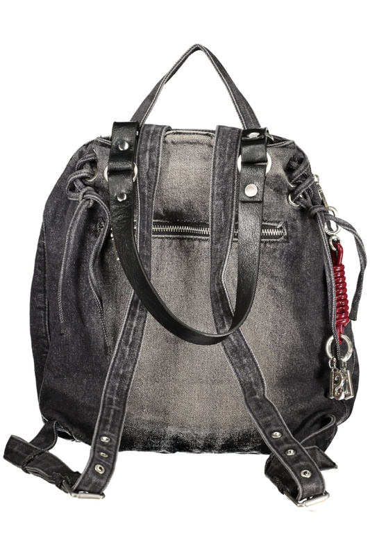 Czarny plecak damski Desigual Half Logo Denim Luena