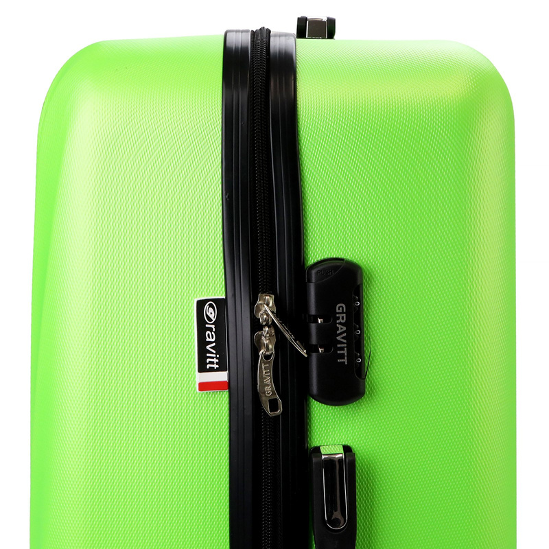 Gravitt zestaw 3 walizek podróżnych na kółkach materiał ABS zamek na kod