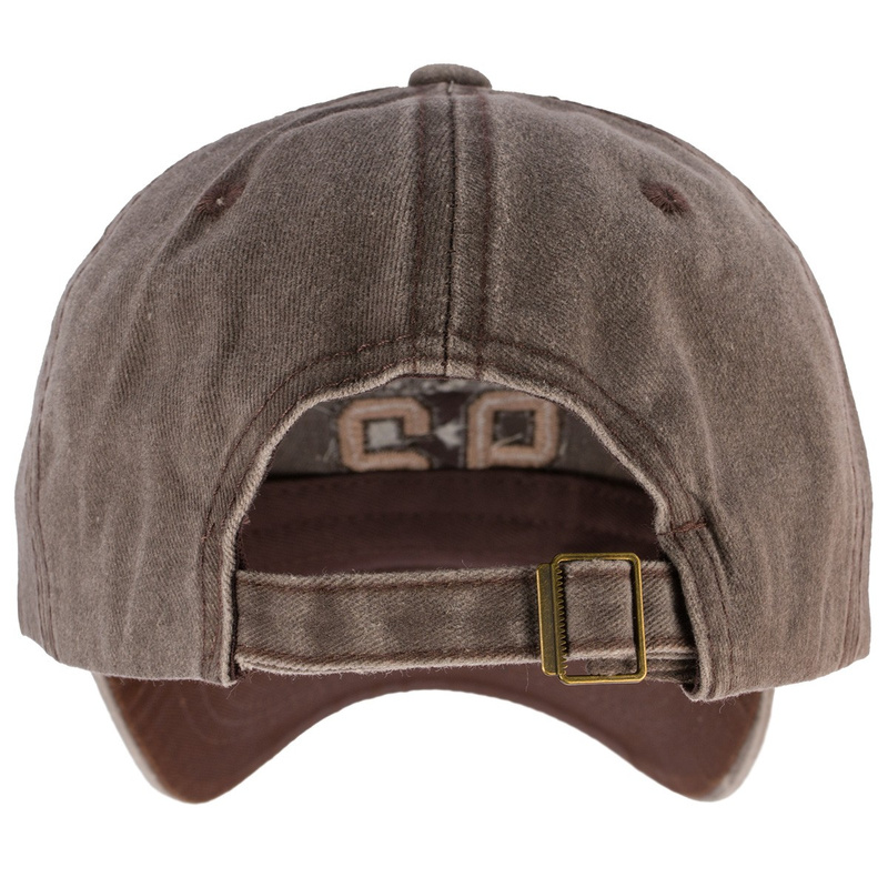 Brązowa Czapka z daszkiem baseballówka vintage uniwersalna cz-m-83