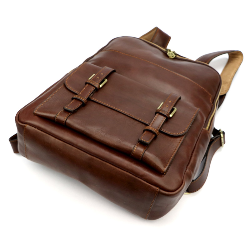 Florence Duży praktyczny damski plecak miejski skóra naturalna kieszenie