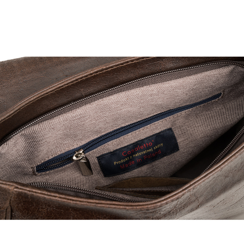 Torebka skórzana Canaletto z klapką z tłoczeniem plecionki – elegancja i funkcjonalność TD752s228t1