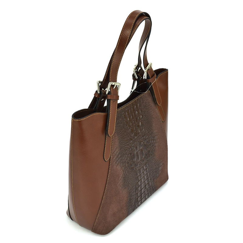 Damska duża torebka na ramię shopperbag skórzana