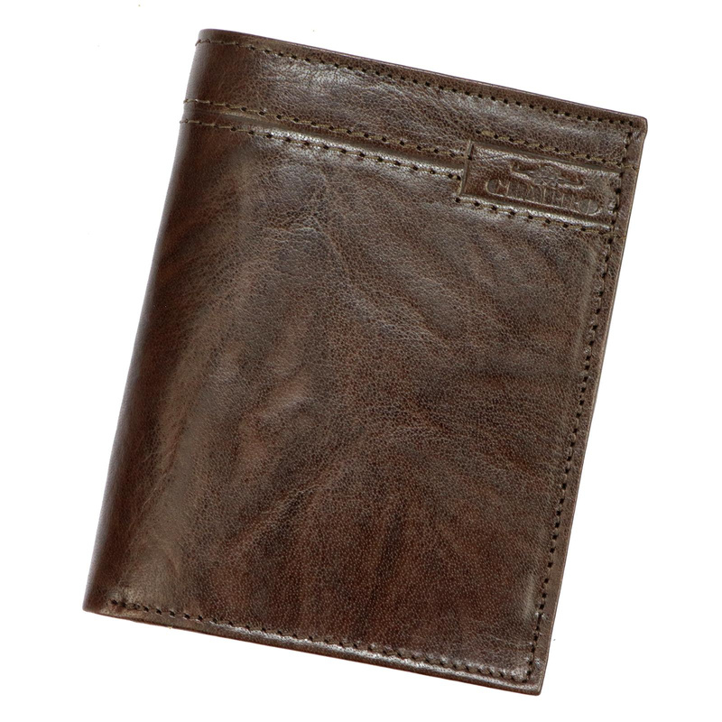 Charro Męski duży portfel skóra naturalna rozbudowany pionowy składany