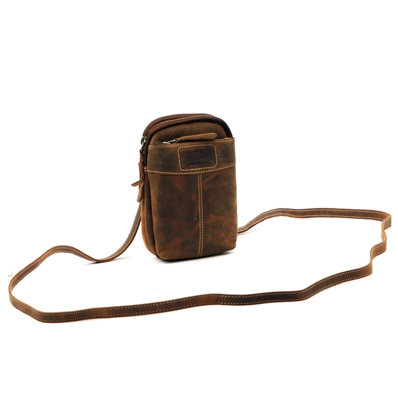 Nordee męska saszetka skóra naturalna mała torba na ramię z kieszeniami