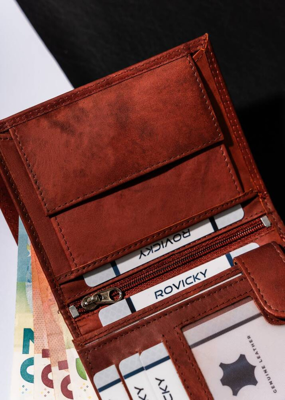 Skórzany męski portfel Wild N4-CHM-NL RFID