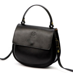 Zaokrąglona Listonoszka skórzana elegancka torebka na ramię Gregorio