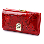 Portfel damski z elementami ze skóry naturalnej Gregorio BTE-108