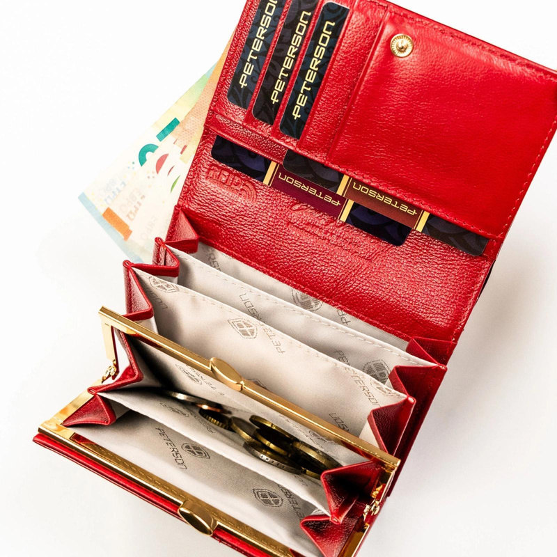 Skórzany damski portfel Peterson PTN 445-SH