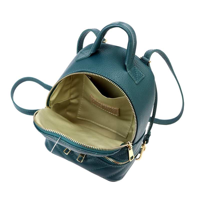 Zgrabny stylowy damski plecak-torebka skórzany