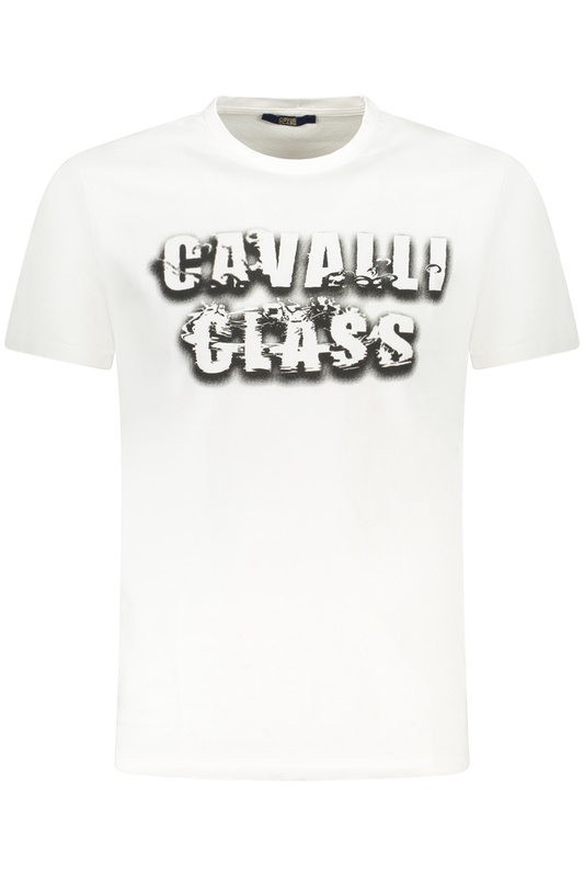 KOSZULKA CAVALLI CLASS Z KRÓTKIM RĘKAWEM MĘSKA BIAŁA