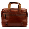 BRICIOLE duża męska torba teczka skóra eko na dokumenty do pracy z paskiem