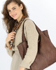 MARCO MAZZINI Torebka miejski shopper bag skóra naturalna handmade brąz