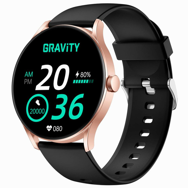 SMARTWATCH UNISEX GRAVITY GT2-2 PRO - AMOLED, WŁASNE TARCZE (sg040b)