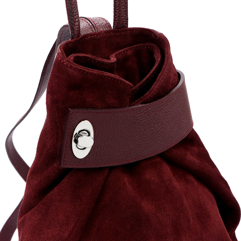 Vera Pelle damski plecak miejski ze skóry naturalnej z kieszeniami