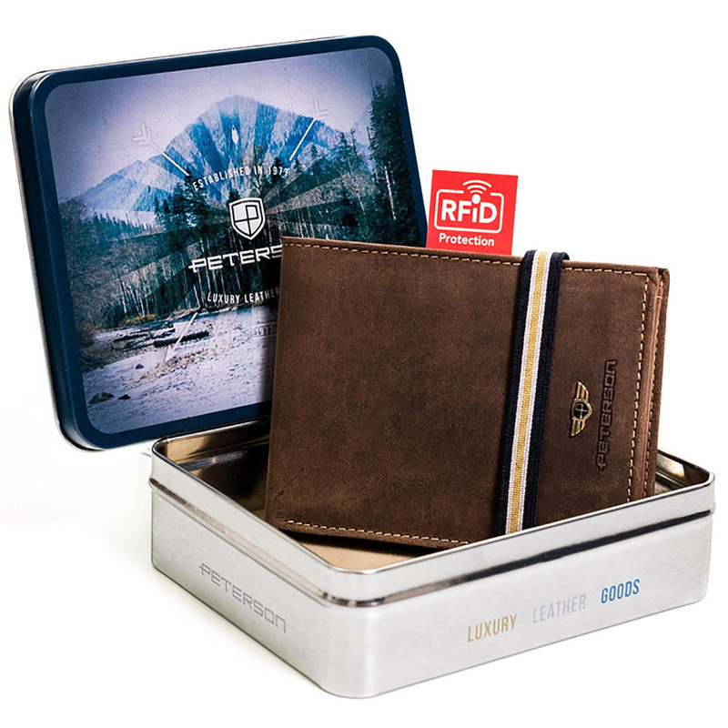 Skórzany męski portfel Peterson PTN 304E HUNTER