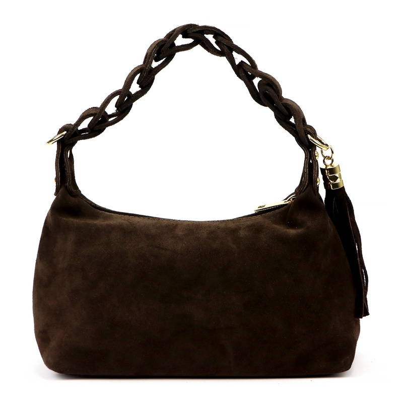 Vera Pelle zamszowa skóra naturalna damska listonoszka torebka na ramię