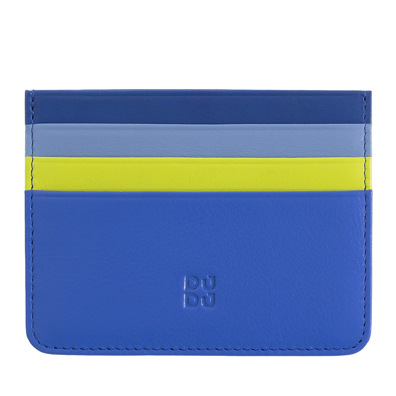 DUDU Etui na karty dokumenty skóra naturalna małe kontrastujące kolory