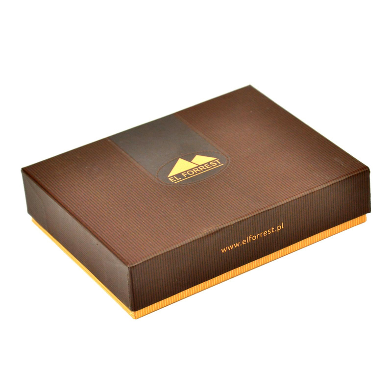 Pionowy składany Skórzany męski portfel przegrody kieszeń EL FORREST RFID