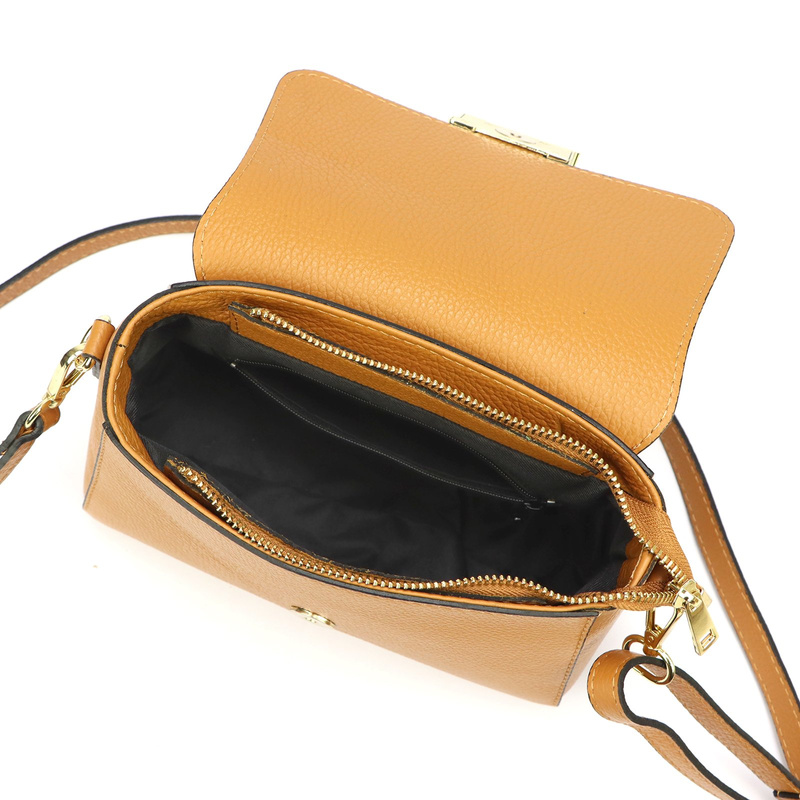 Luka damska listonoszka skóra naturalna torebka przez ramię z klapą