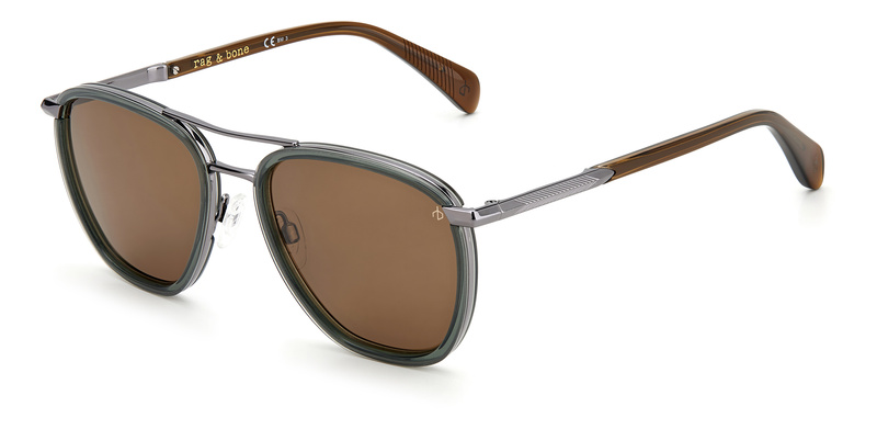 Okulary RAG&BONE RNB5039S1ED54. Okulary przeciwsłoneczne, Kolor zielony. Mężczyzna.
