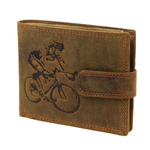 Nordee męski portfel skóra naturalna na zatrzask z indywidualnym wzorem