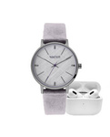 Zegarek WATXANDCO RELOJ9_38. Kwarcowy, Kolor szary. Kobieta.