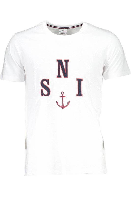 BIAŁY MĘSKI T-SHIRT Z KRÓTKIM RĘKAWEM SZKOŁA MORSKA