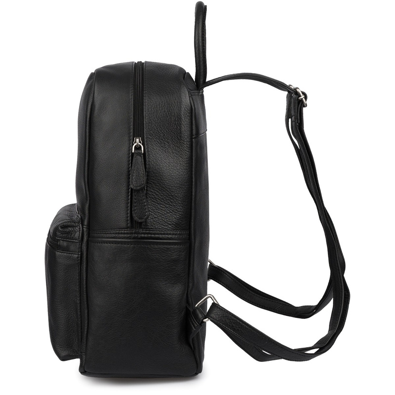 Skórzany plecak A4 duży pojemny do szkoły Włoski kremowy P16