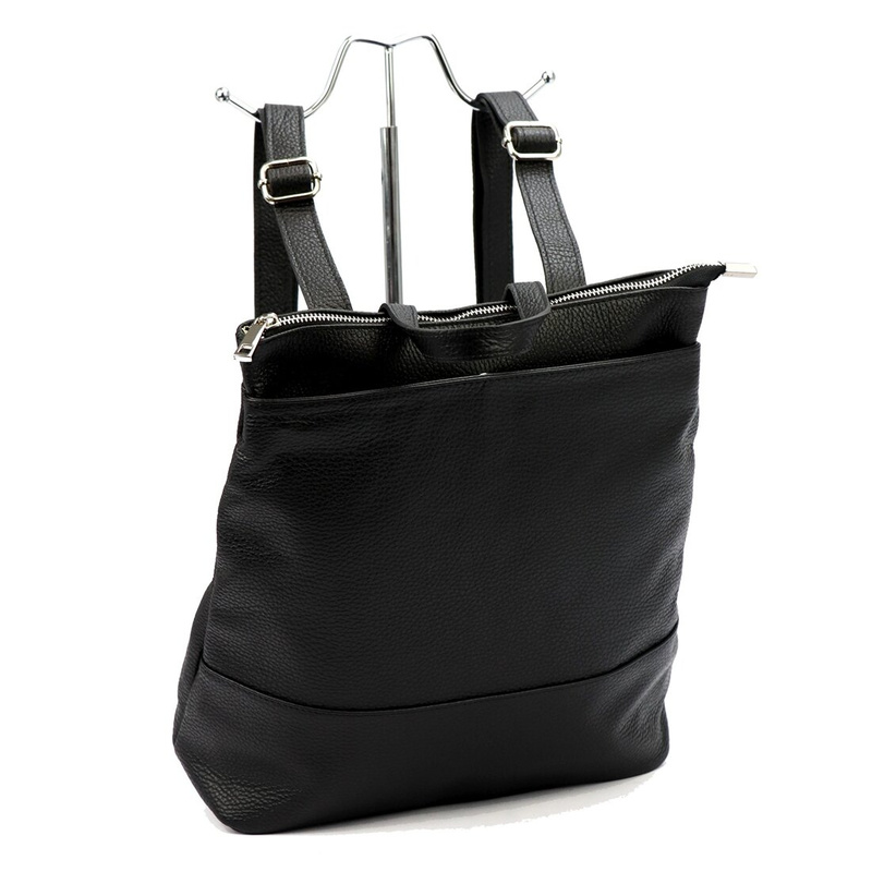 Luka Skórzany damski miejski plecak na ramię z kieszeniami pojemny