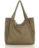 MARCO MAZZINI Torebka miejski shopper bag skóra naturalna handmade beżowa cappuccino