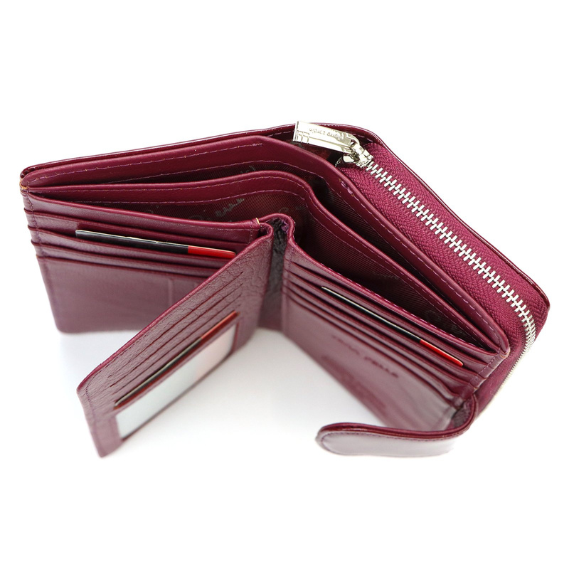 Pierre Cardin damski pionowy duży portfel skórzany podłużna portmonetka