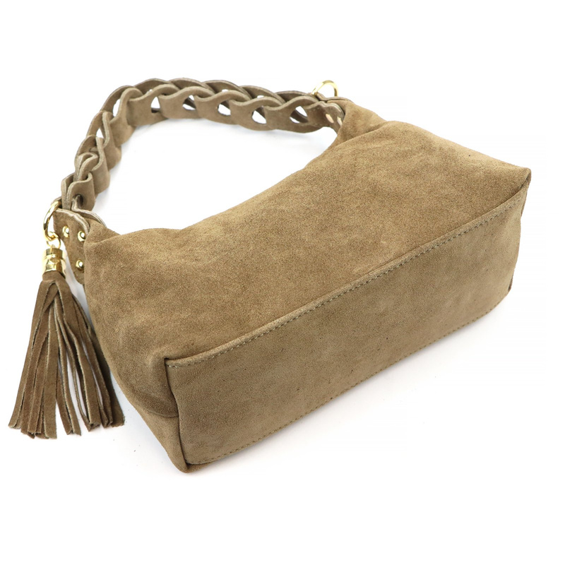 Vera Pelle zamszowa skóra naturalna damska listonoszka torebka na ramię