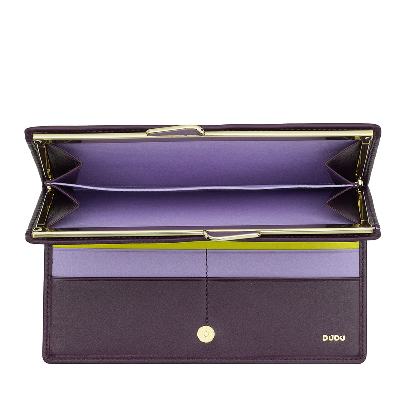 DuDu Podłużna damska portmonetka skóra naturalna podłużny duży portfel