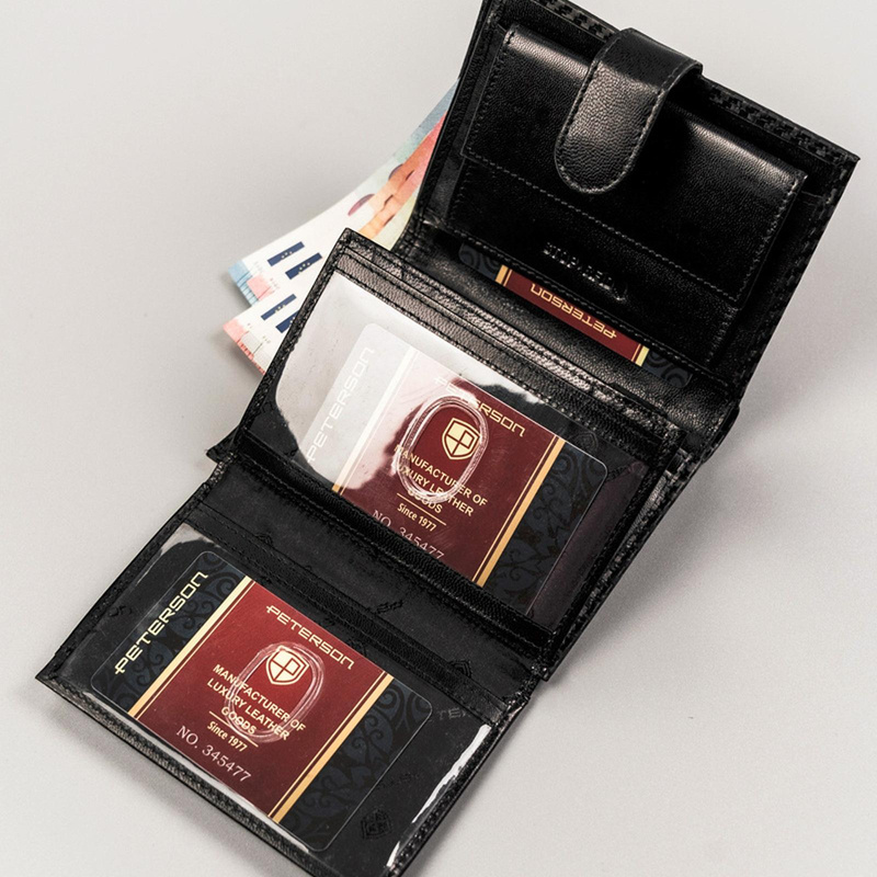 Skórzany męski portfel Peterson PTN 348Z-CA