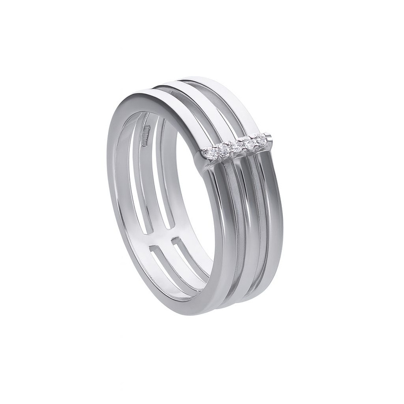 Biżuteria DIAMONFIRE 6121061082165. Pierścionek, Kolor szary. Kobieta.