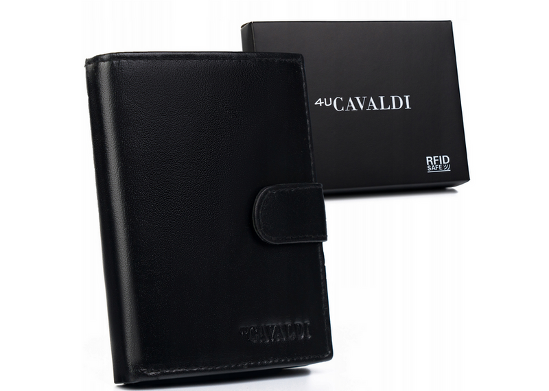 Duży, skórzany portfel męski z systemem RFID - 4U Cavaldi