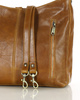 Klasyczna torba skórzana na ramię premium leather - MARCO MAZZINI brąz camel