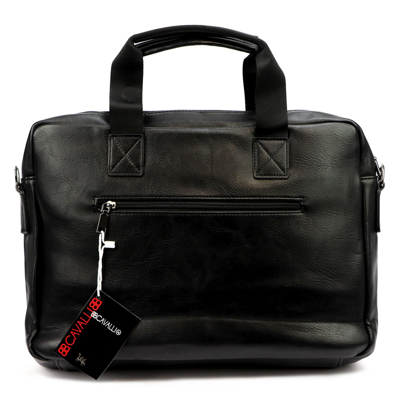 BRICIOLE duża męska torba teczka skóra eko na dokumenty do pracy z paskiem