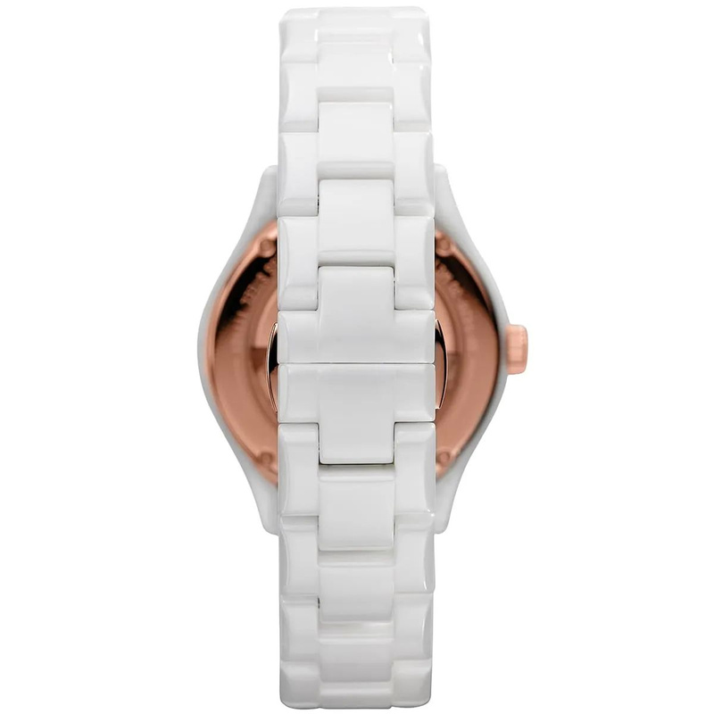 Zegarek ARMANI AR1418. Kwarcowy, Kolor biały. Kobieta.