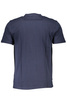 NIEBIESKI T-SHIRT MĘSKI Z KRÓTKIM RĘKAWEM KLASY CAVALLI
