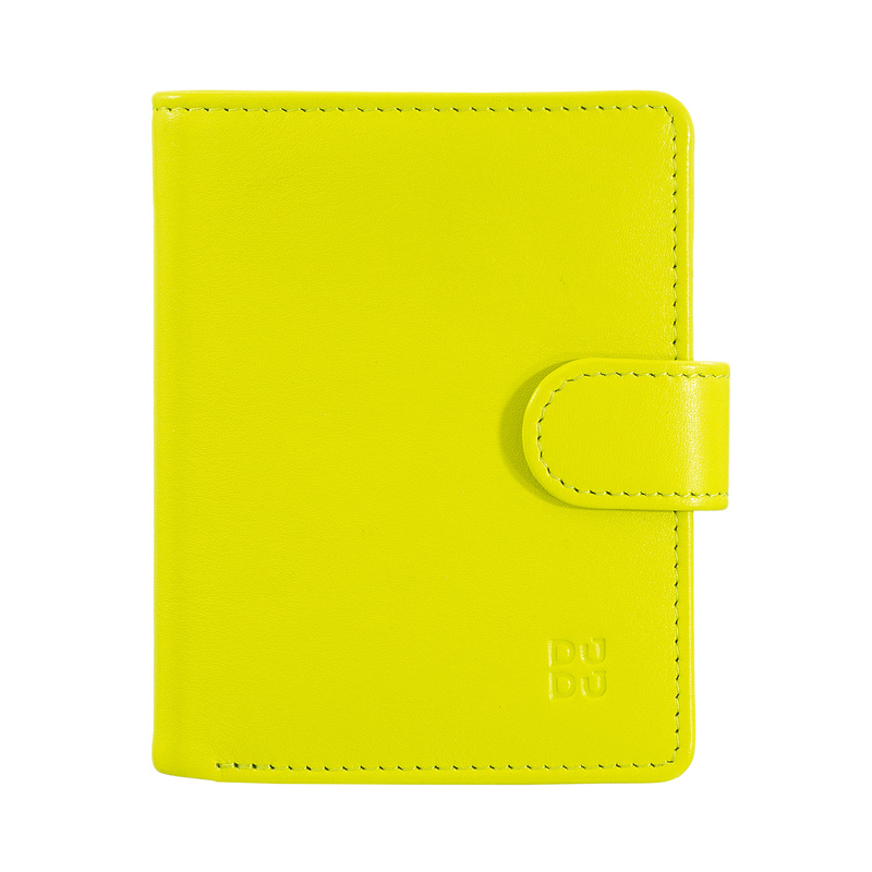 DuDu damska pionowa portmonetka skóra naturalna portfel zatrzask