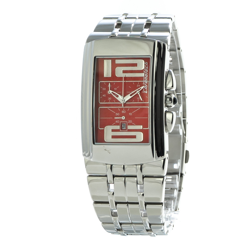 Zegarek CHRONOTECH CT7018B-05M. Kwarcowy, Kolor czerwony. Unisex.
