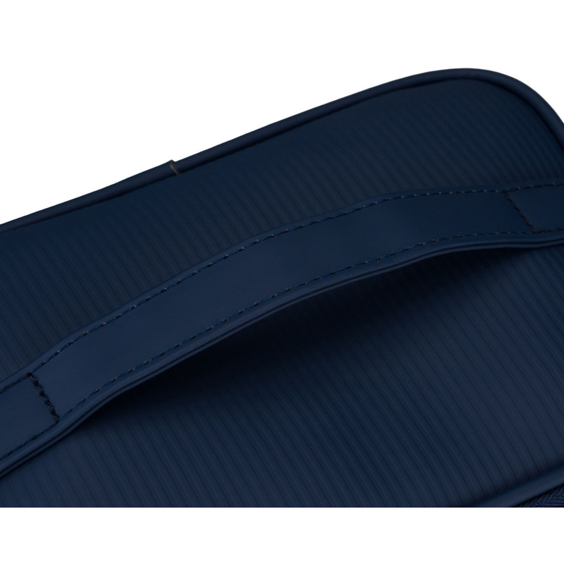 Granatowa kosmetyczka z tkaniny syntetycznej z poręcznym uchwytem - Peterson