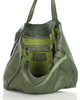 MARCO MAZZINI Torebka miejski shopper bag skóra naturalna handmade zielony