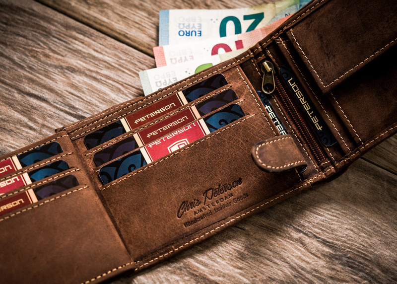 Skórzany męski portfel Peterson PTN 304E HUNTER