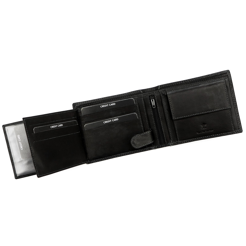 Skórzany męski portfel Money Kepper CDD 5600 BIRD