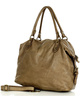 Torba biznesowa bowling retro bag skórzana - MARCO MAZZINI beżowa taupe