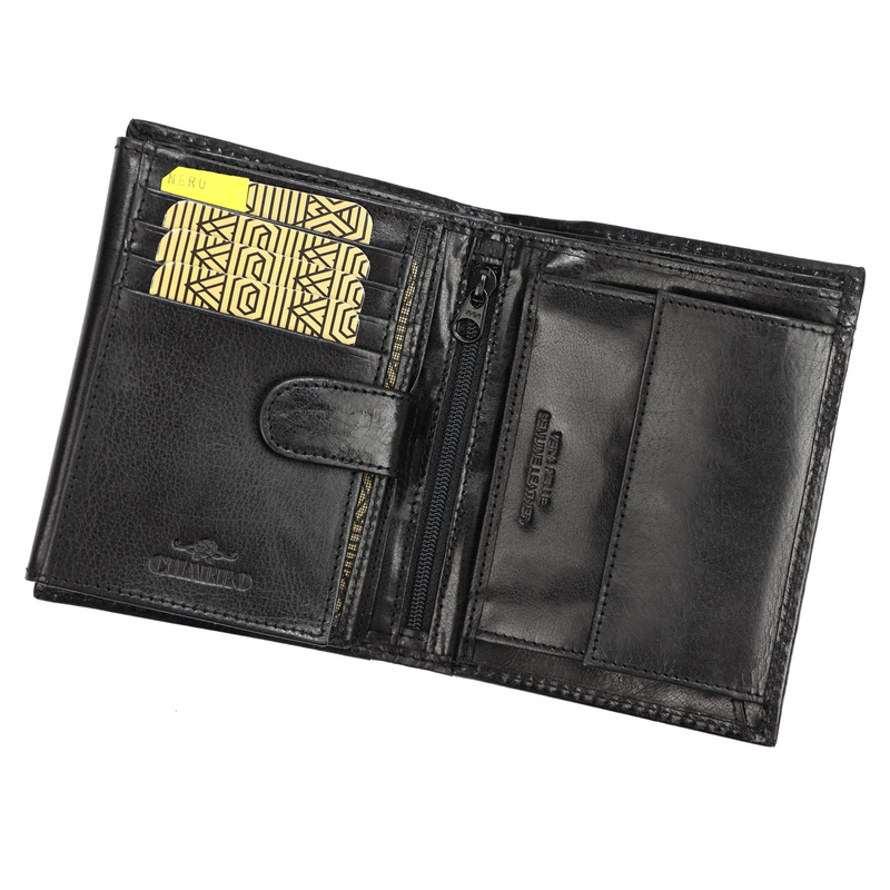 Charro Męski duży portfel skóra naturalna rozbudowany pionowy składany
