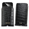 Personalizowane skórzane etui na IPhone 11 Solier SA58 czarny wąż