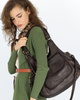 Włoska torebka skórzana z kieszenią z przodu retro bag handmade - MARCO MAZZINI ciemny brąz caffe